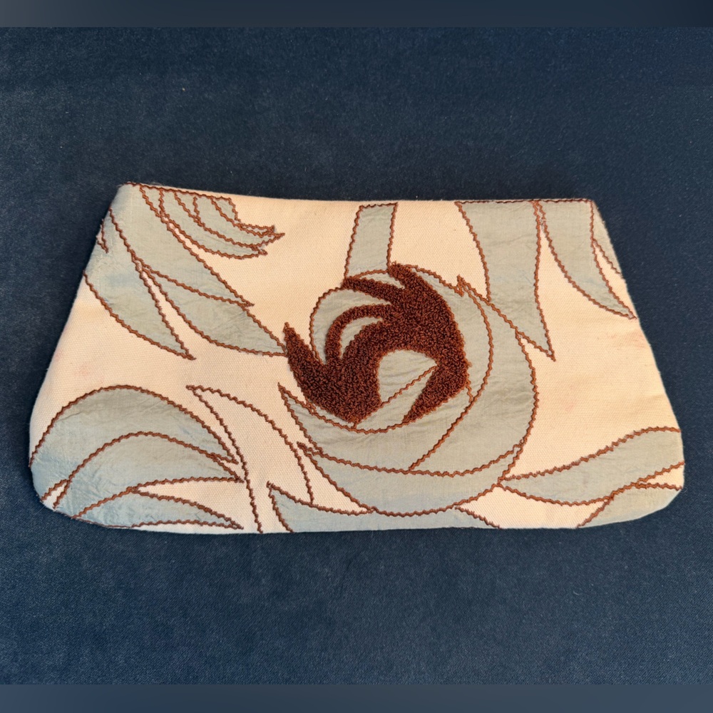 Chan Luu Cream and Brown Floral Clutch